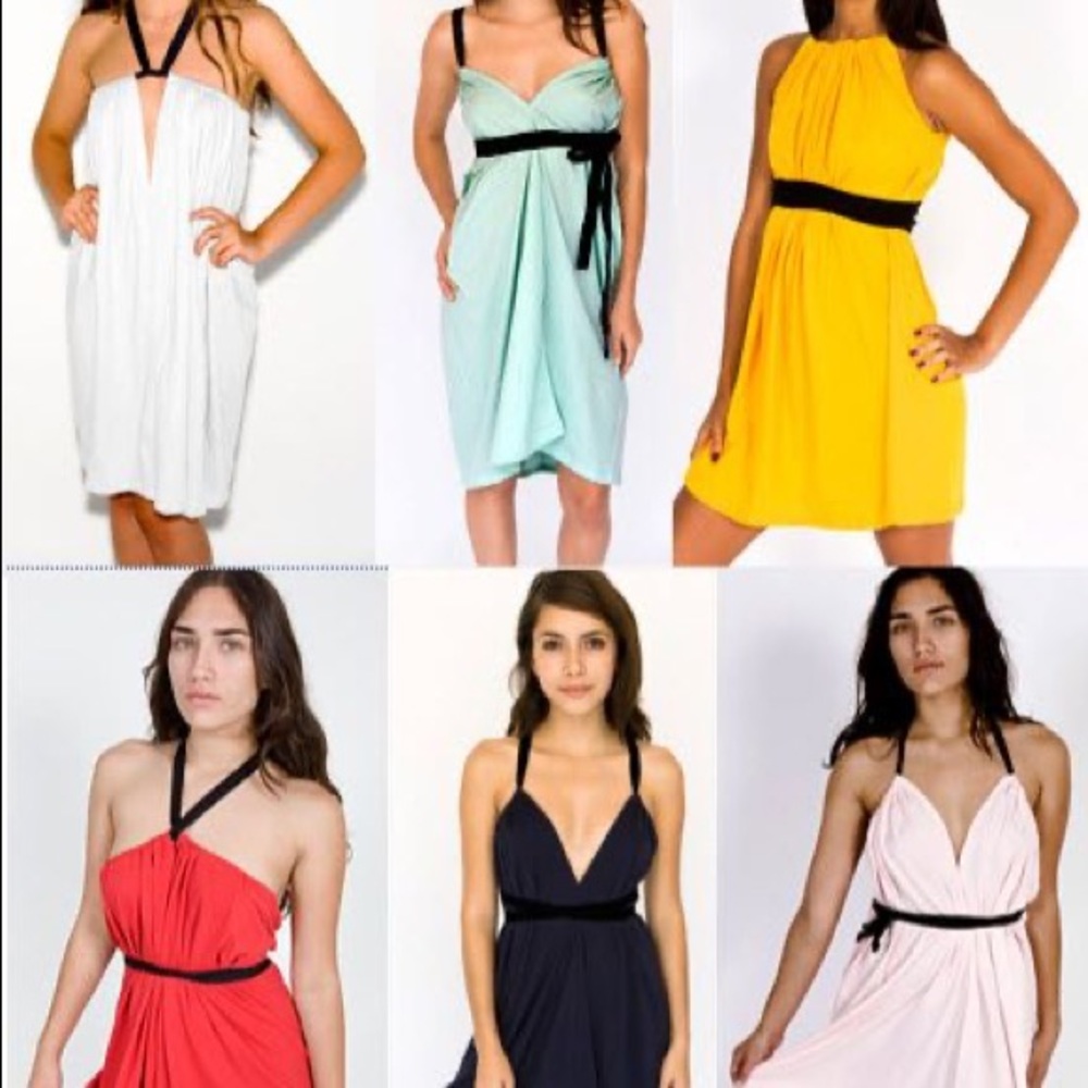 American Apparel Le Sac convertible dress 3 straps